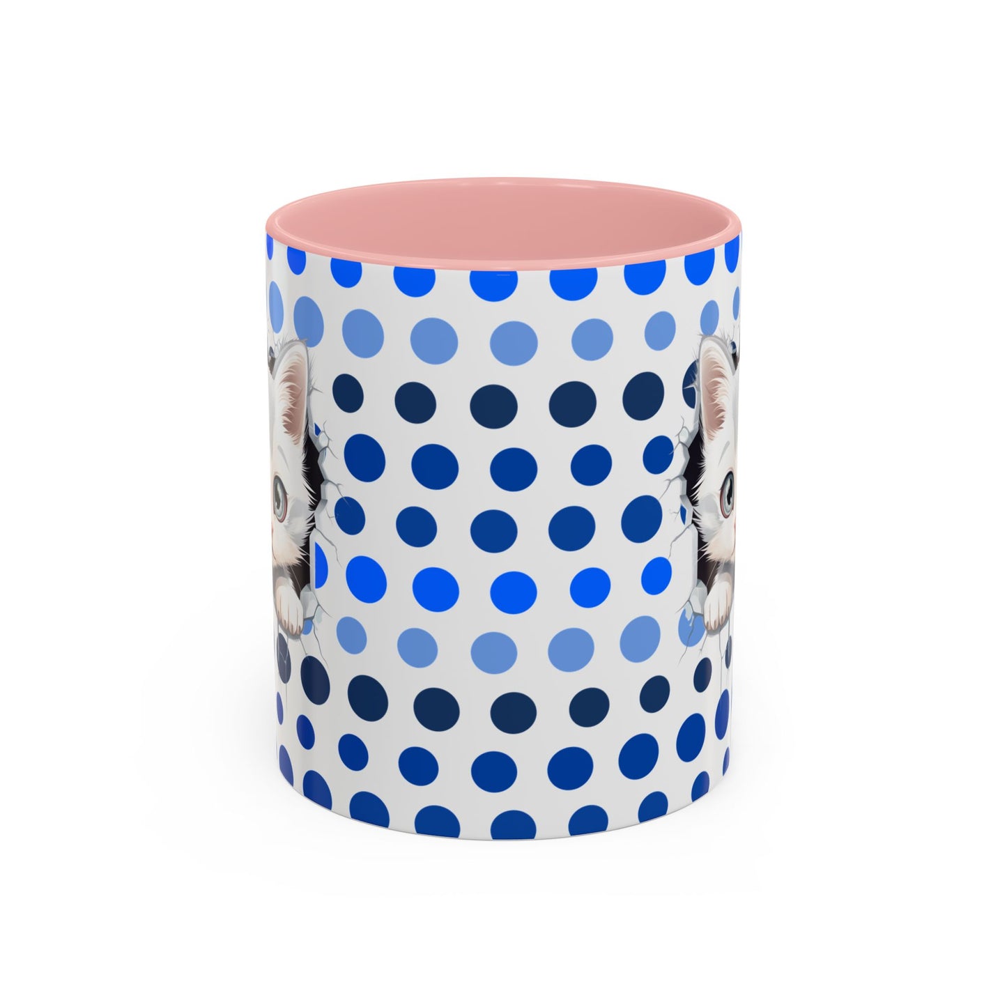 Purrrty in Blue Dots Mug