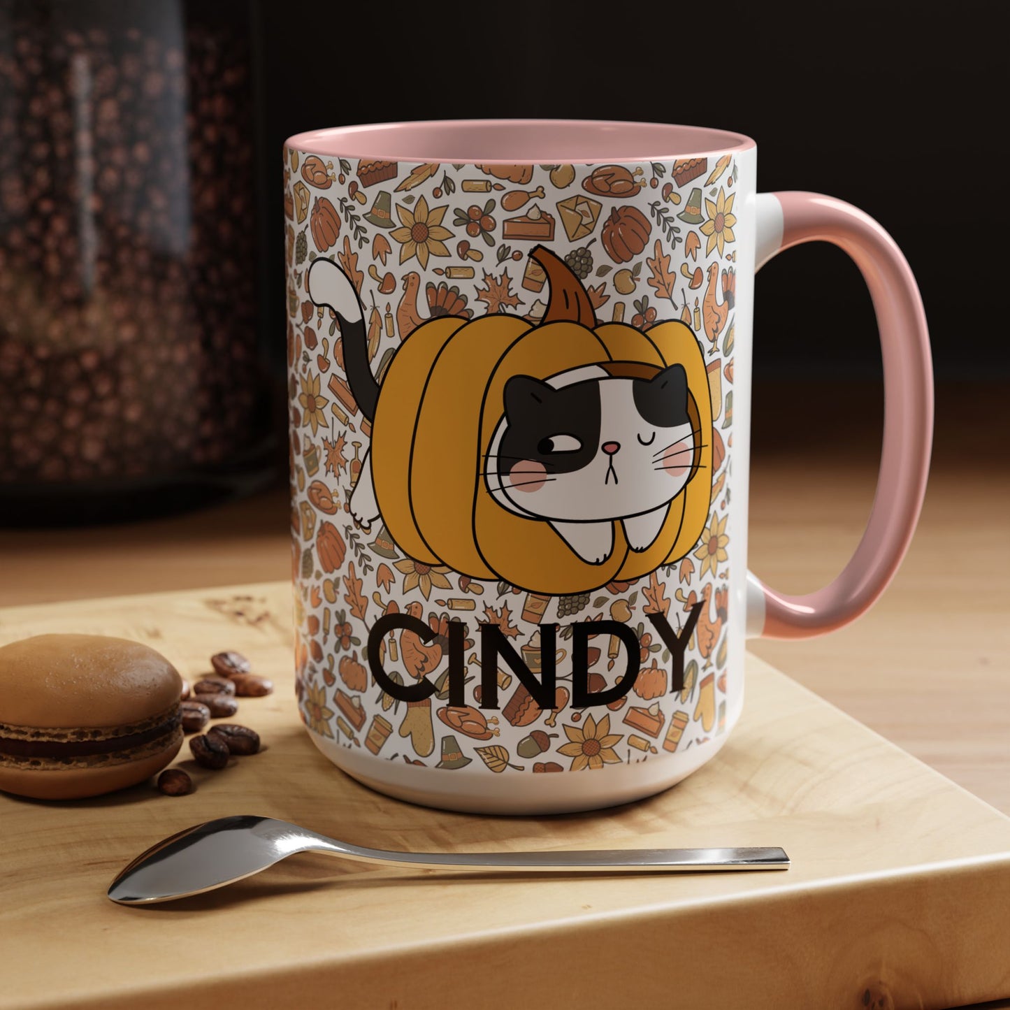 Pumpkin Spicey Cat Mug