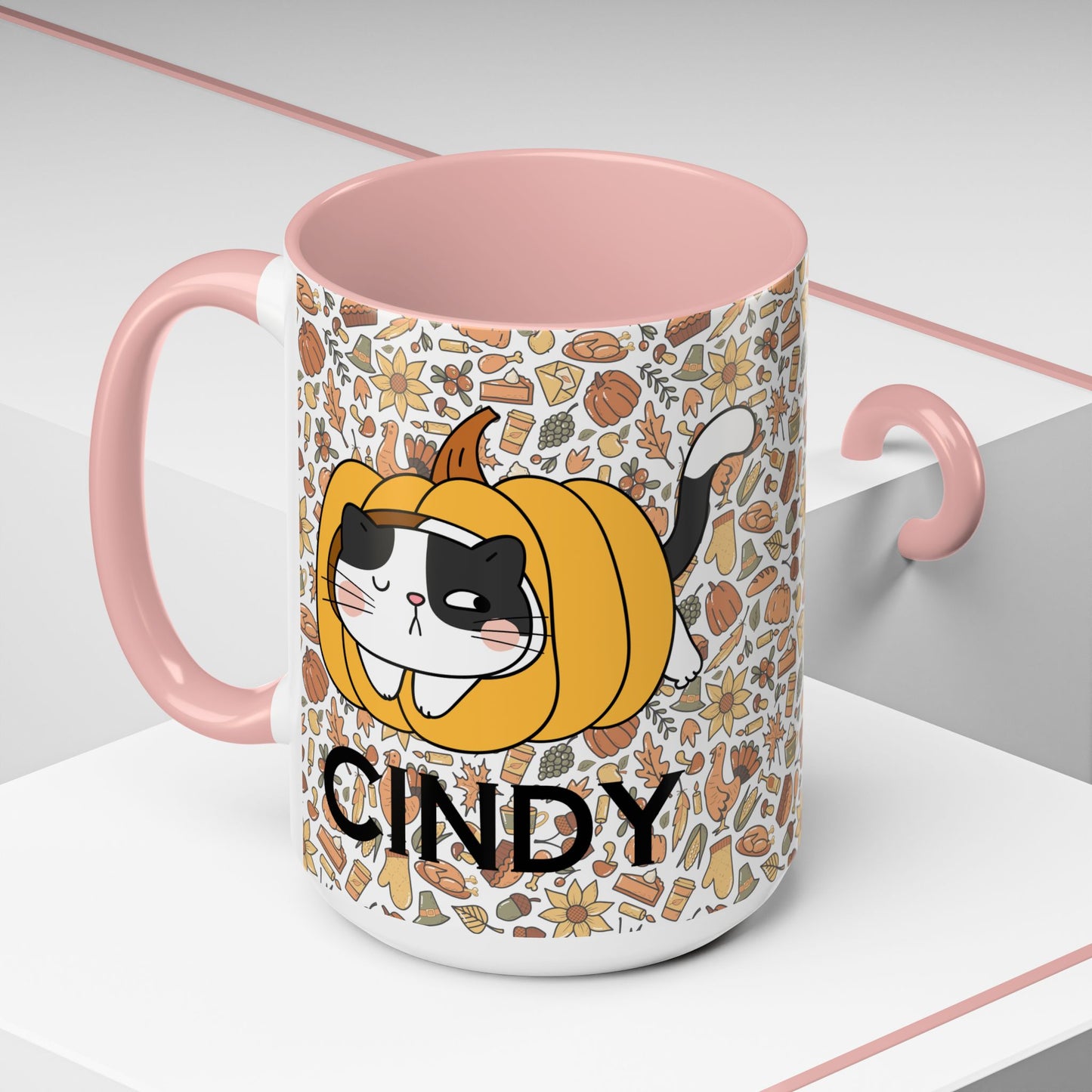 Pumpkin Spicey Cat Mug