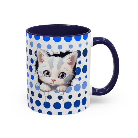 Purrrty in Blue Dots Mug