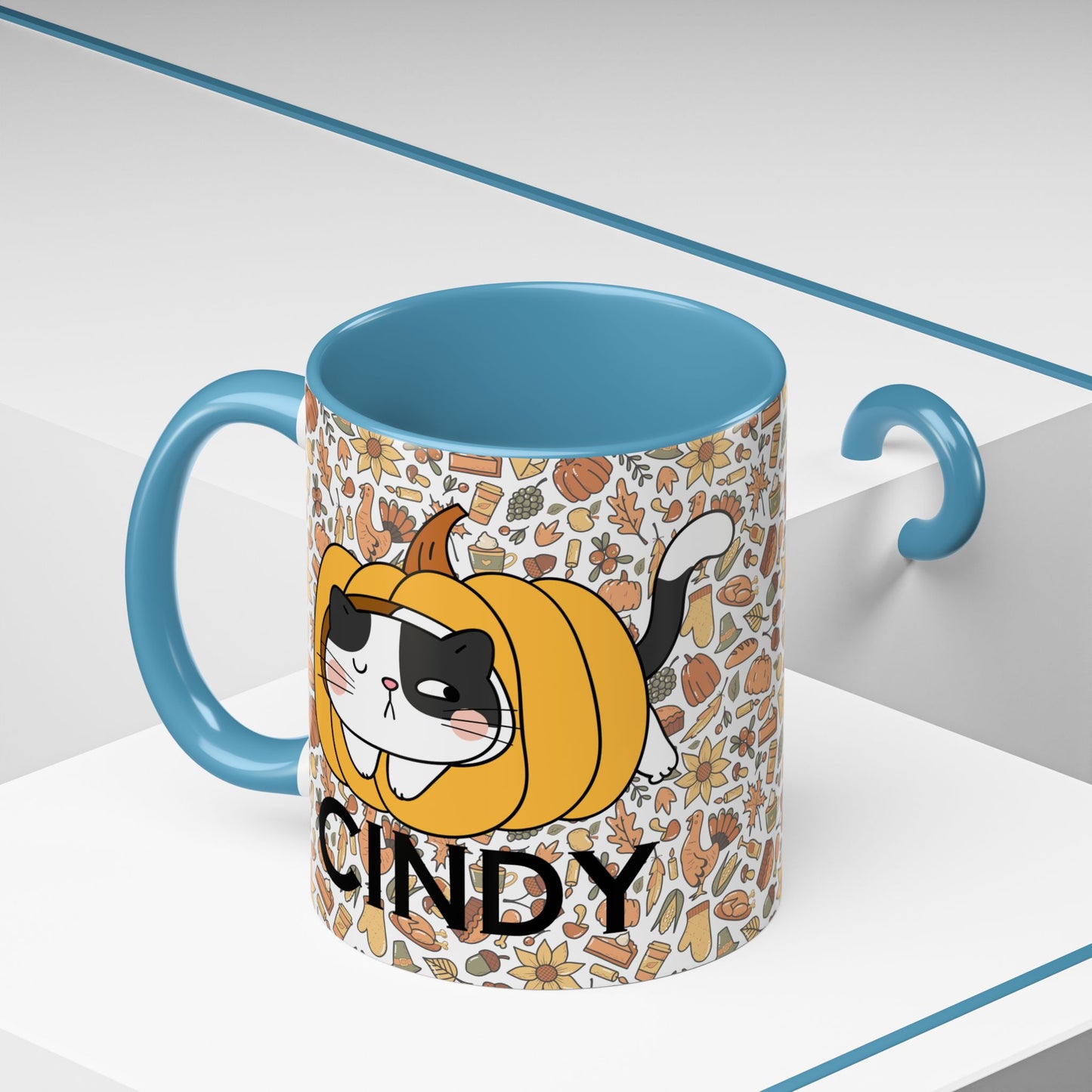 Pumpkin Spicey Cat Mug