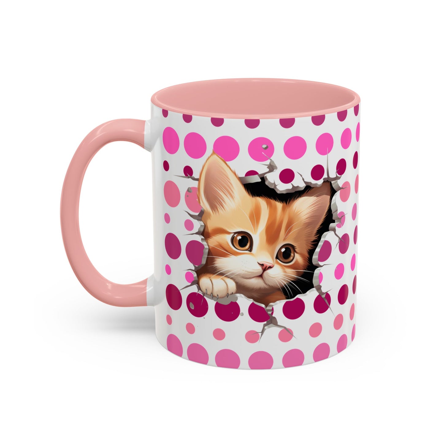 Purrrty in Pink Dots Mug (11oz, 15oz)