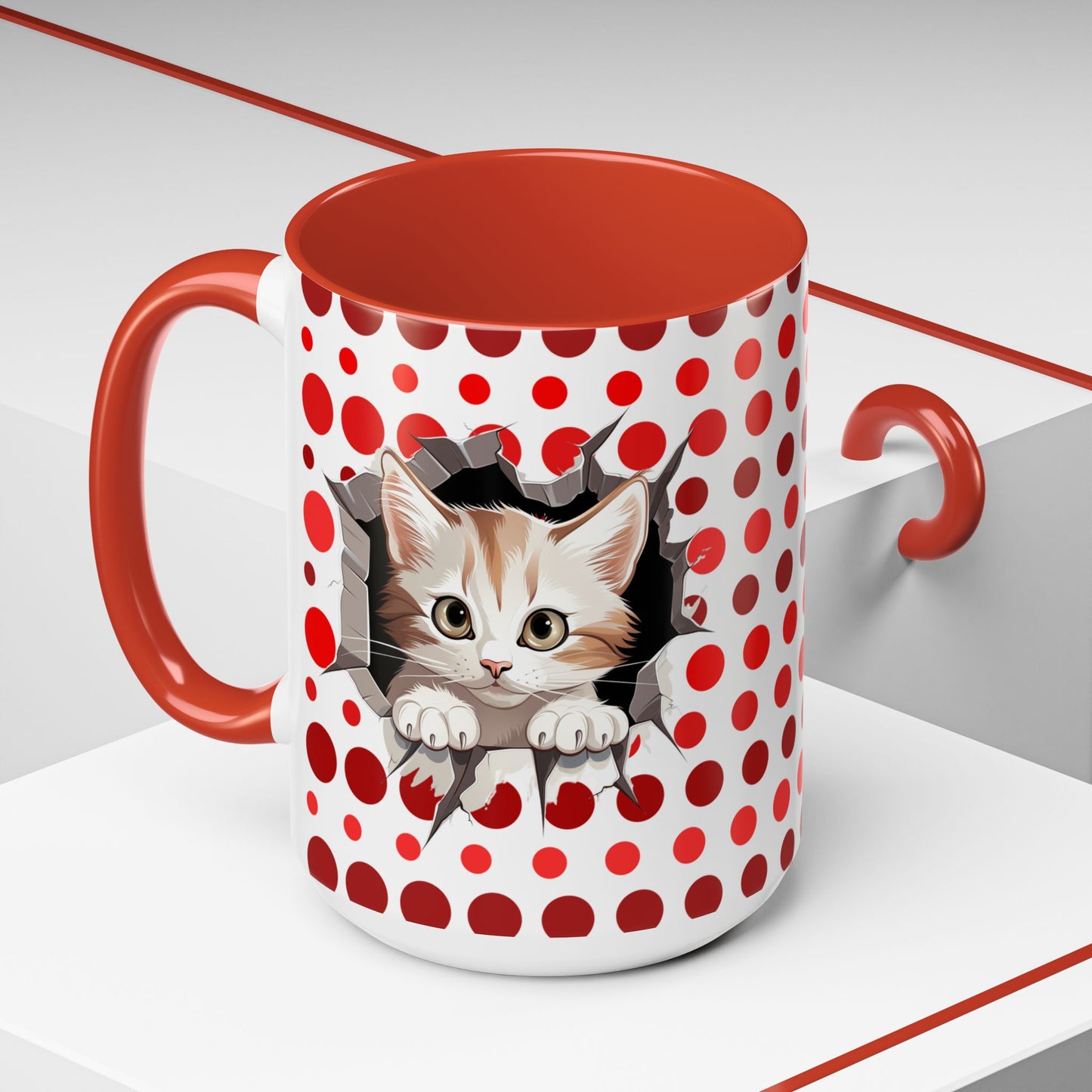 Purrrty in Red Mug