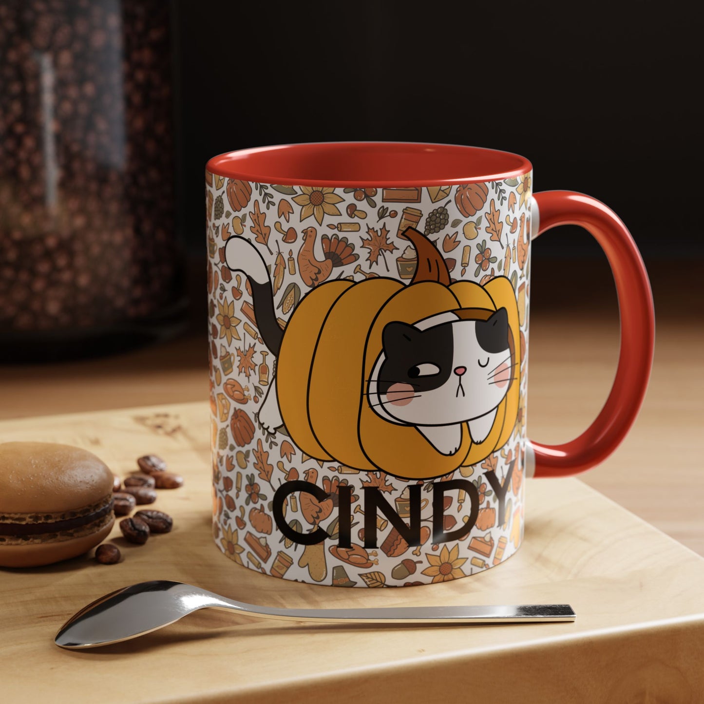 Pumpkin Spicey Cat Mug