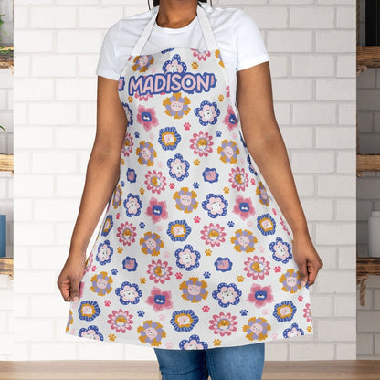 Cat Flowers Apron