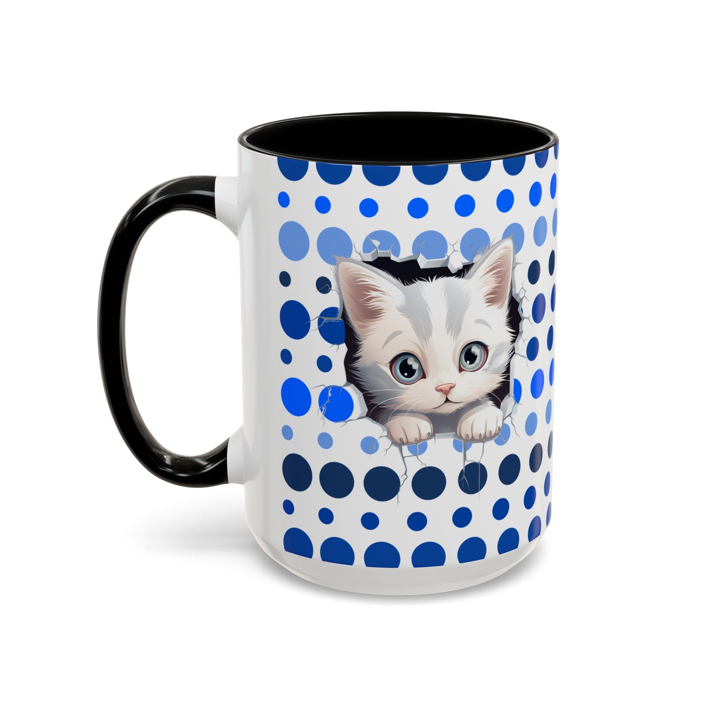 Purrrty in Blue Dots Mug