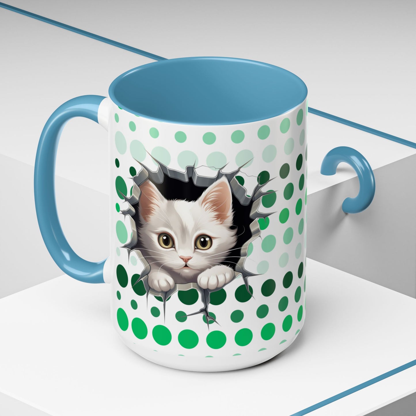 Purrrty in Green Mug