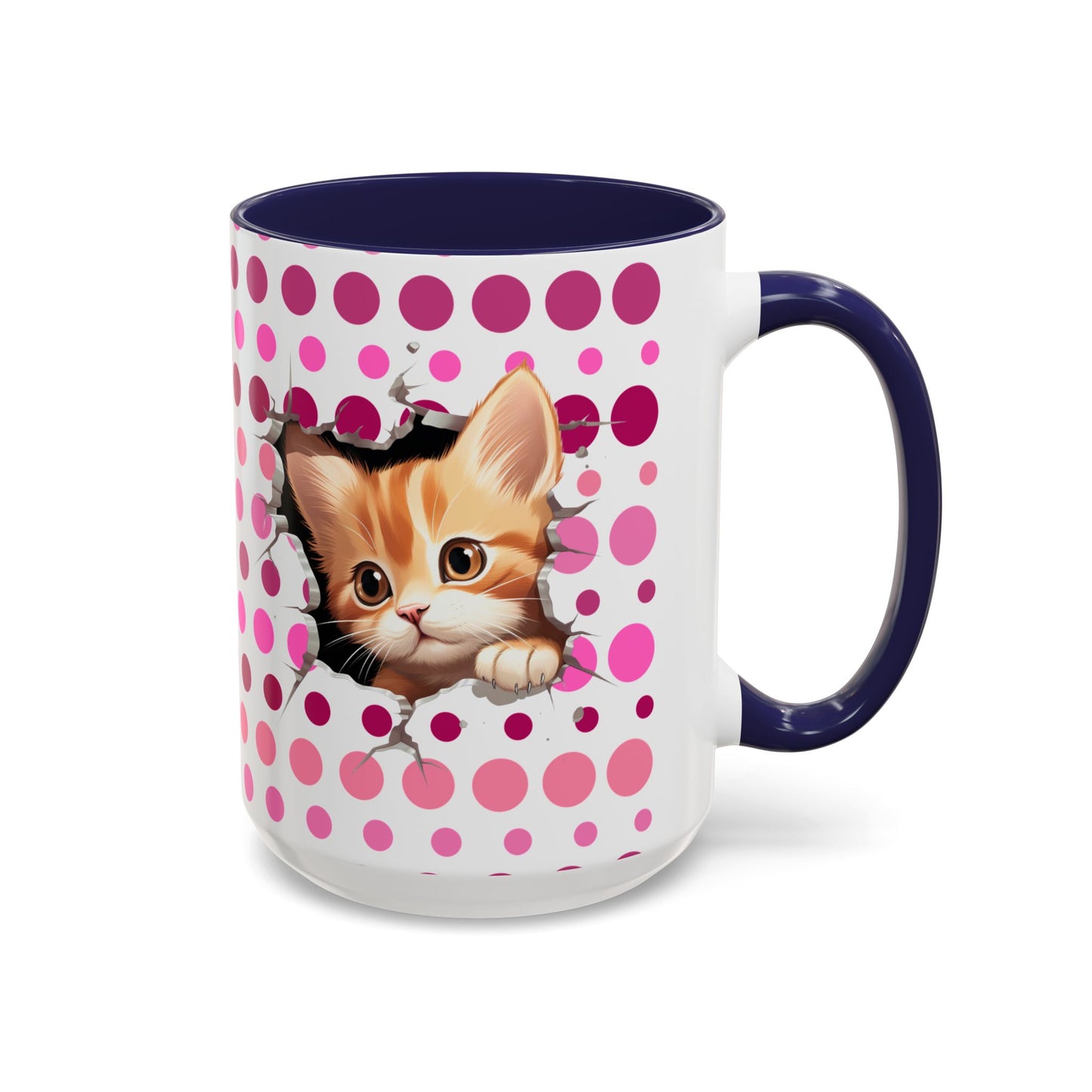 Purrrty in Pink Dots Mug (11oz, 15oz)