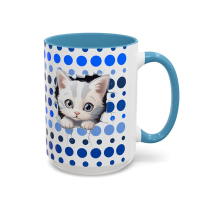 Purrrty in Blue Dots Mug