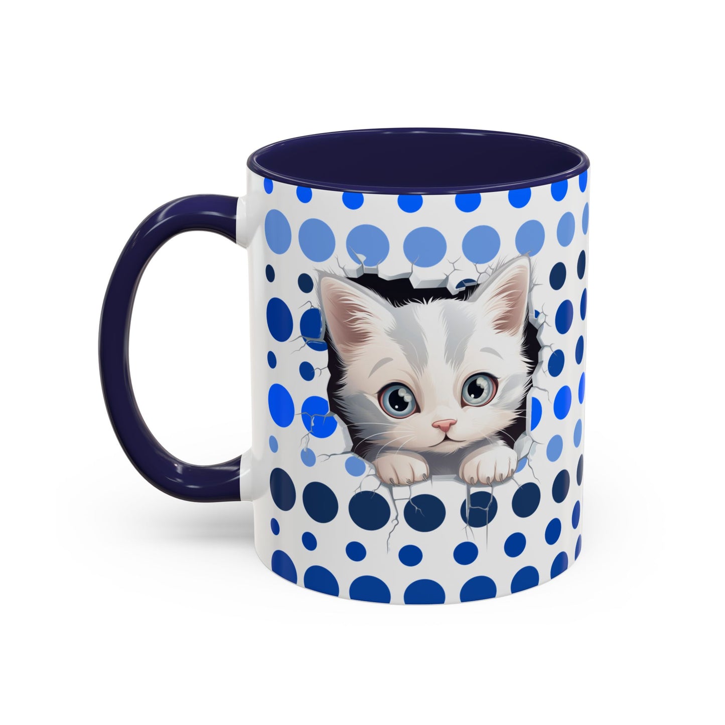 Purrrty in Blue Dots Mug