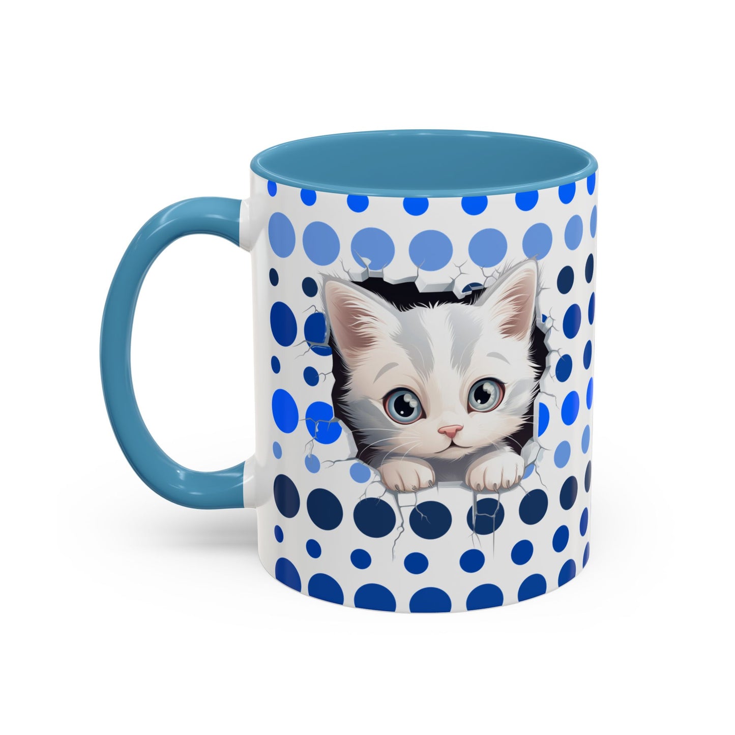 Purrrty in Blue Dots Mug