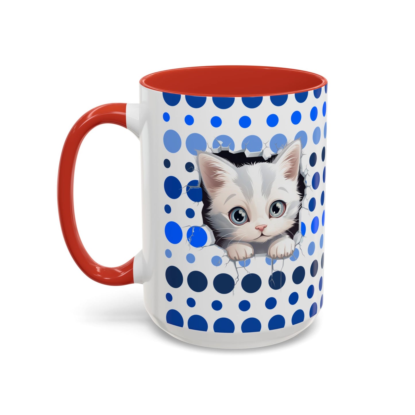 Purrrty in Blue Dots Mug