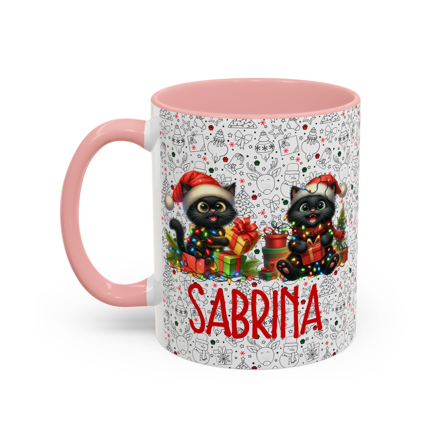 Black Cat Christmas Mug