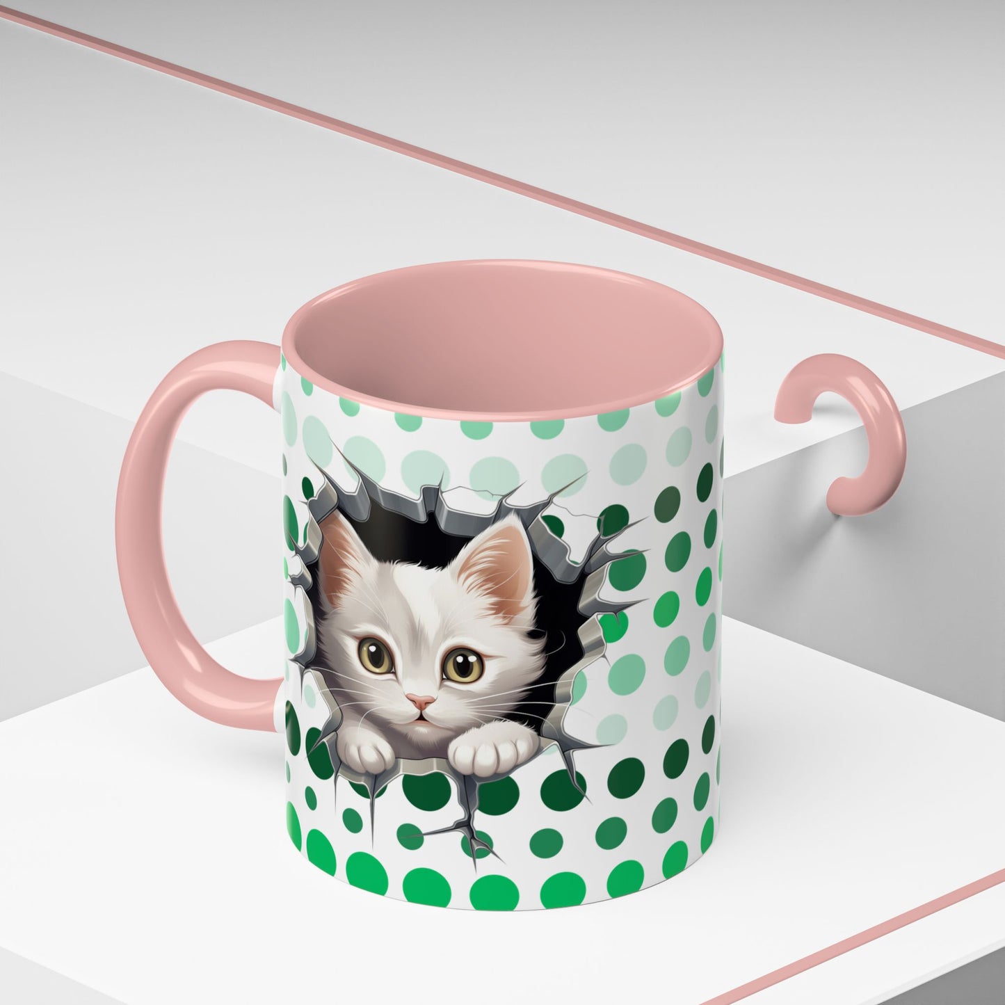 Purrrty in Green Mug