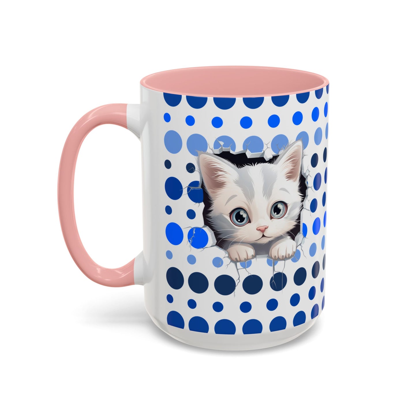 Purrrty in Blue Dots Mug