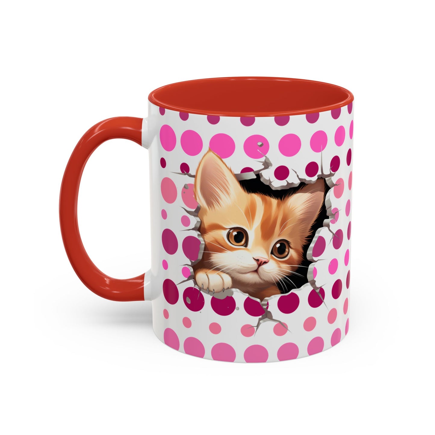 Purrrty in Pink Dots Mug (11oz, 15oz)