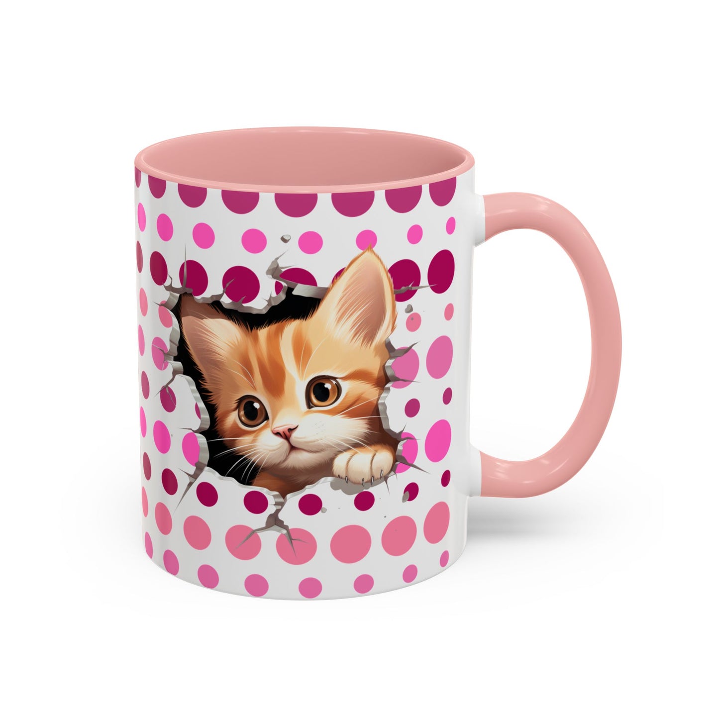 Purrrty in Pink Dots Mug (11oz, 15oz)