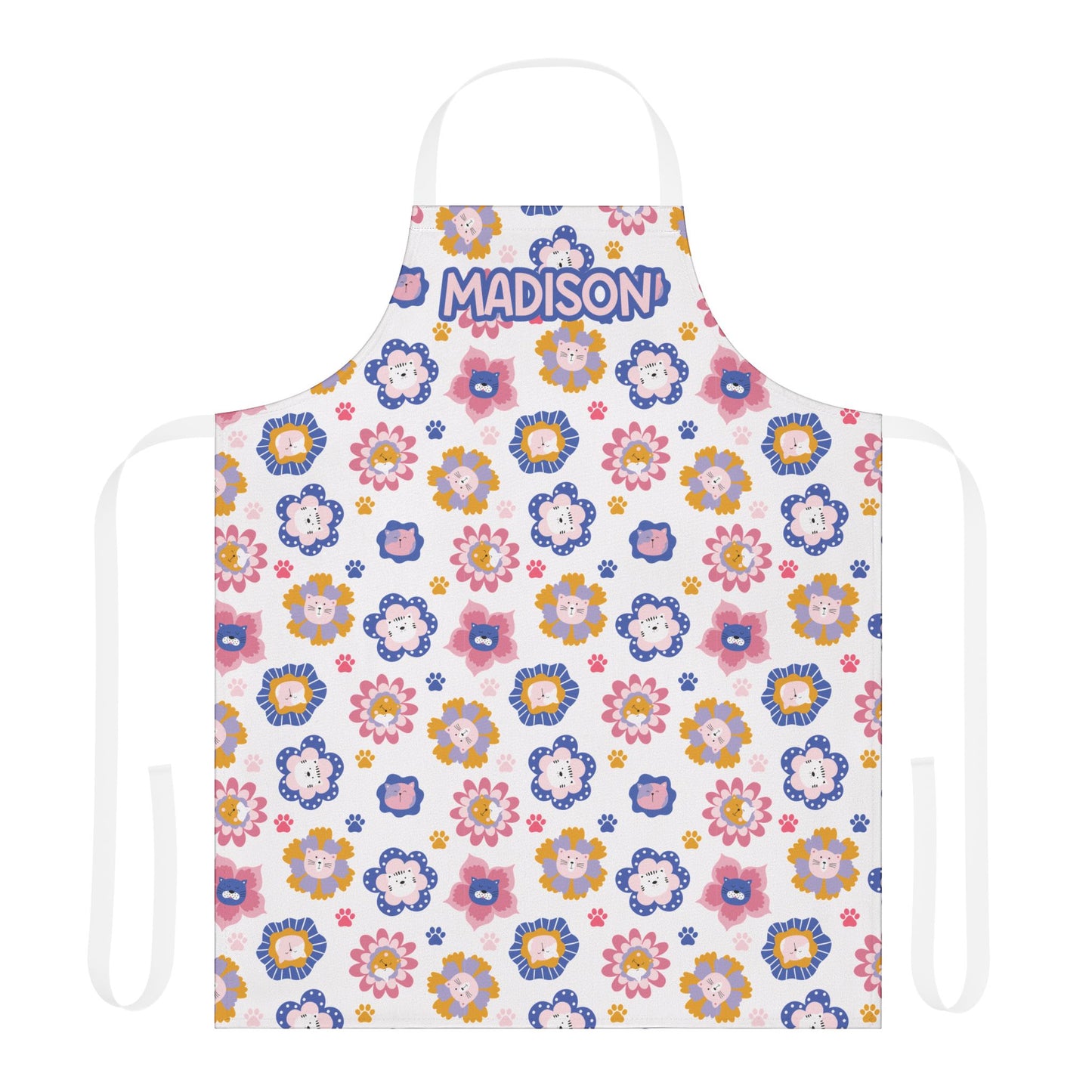 Cat Flowers Apron