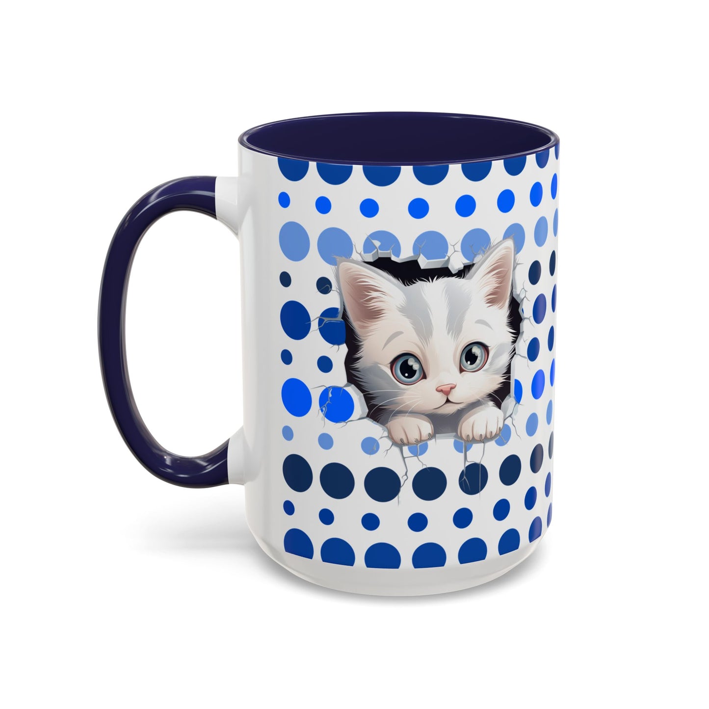 Purrrty in Blue Dots Mug