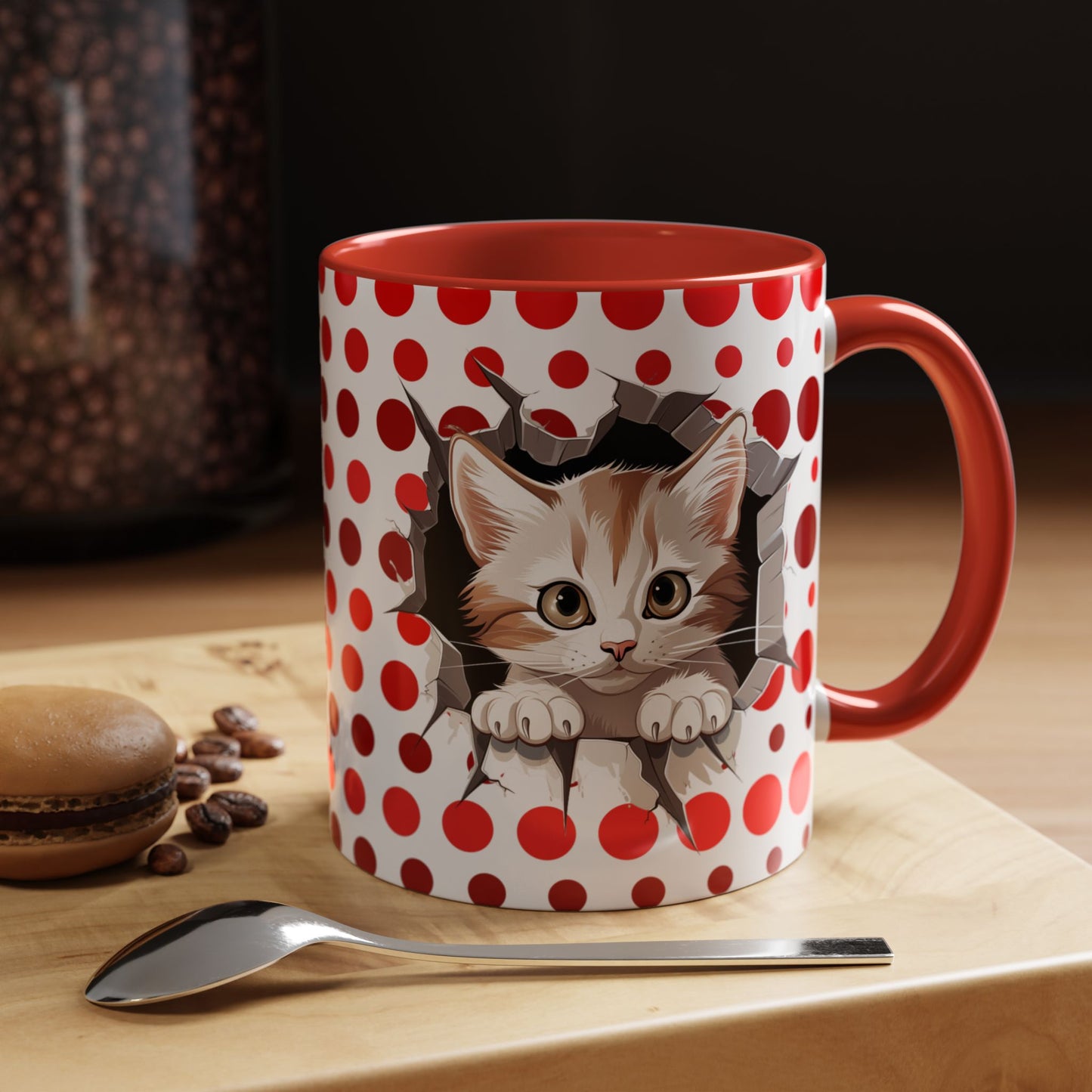 Purrrty in Red Mug