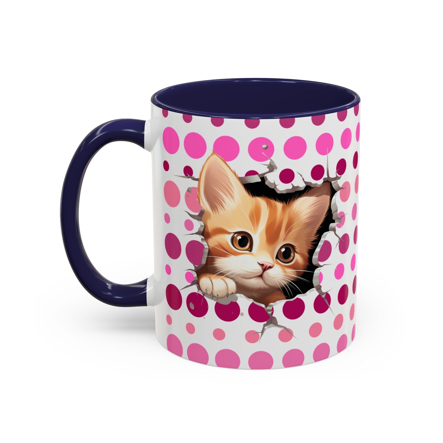 Purrrty in Pink Dots Mug (11oz, 15oz)