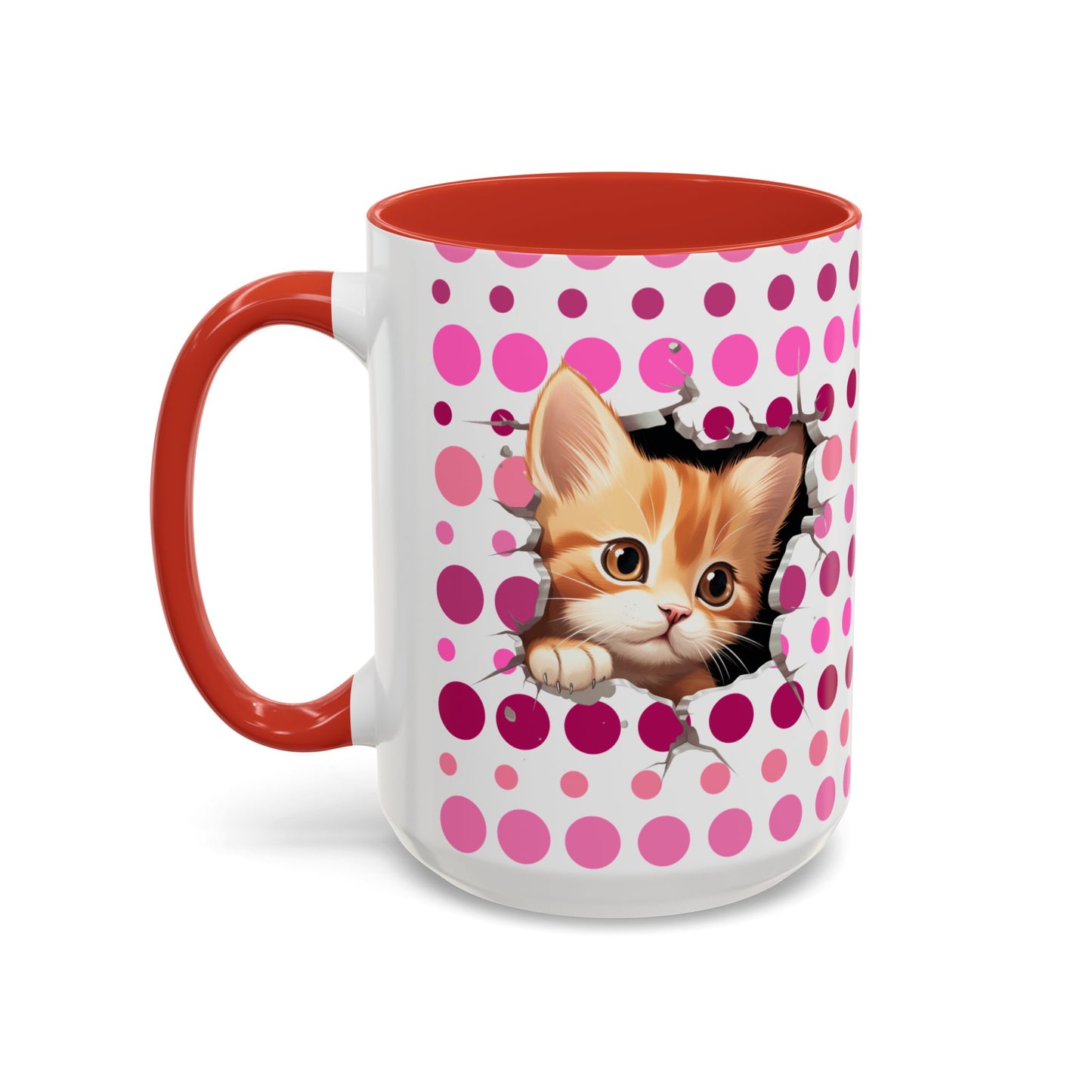 Purrrty in Pink Dots Mug (11oz, 15oz)