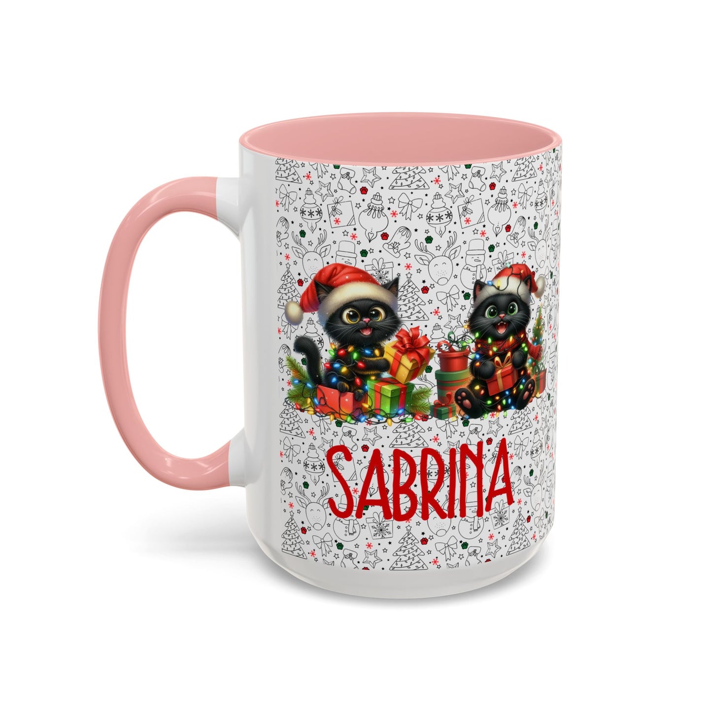 Black Cat Christmas Mug