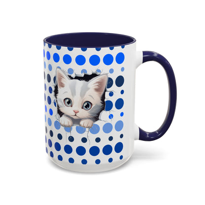 Purrrty in Blue Dots Mug