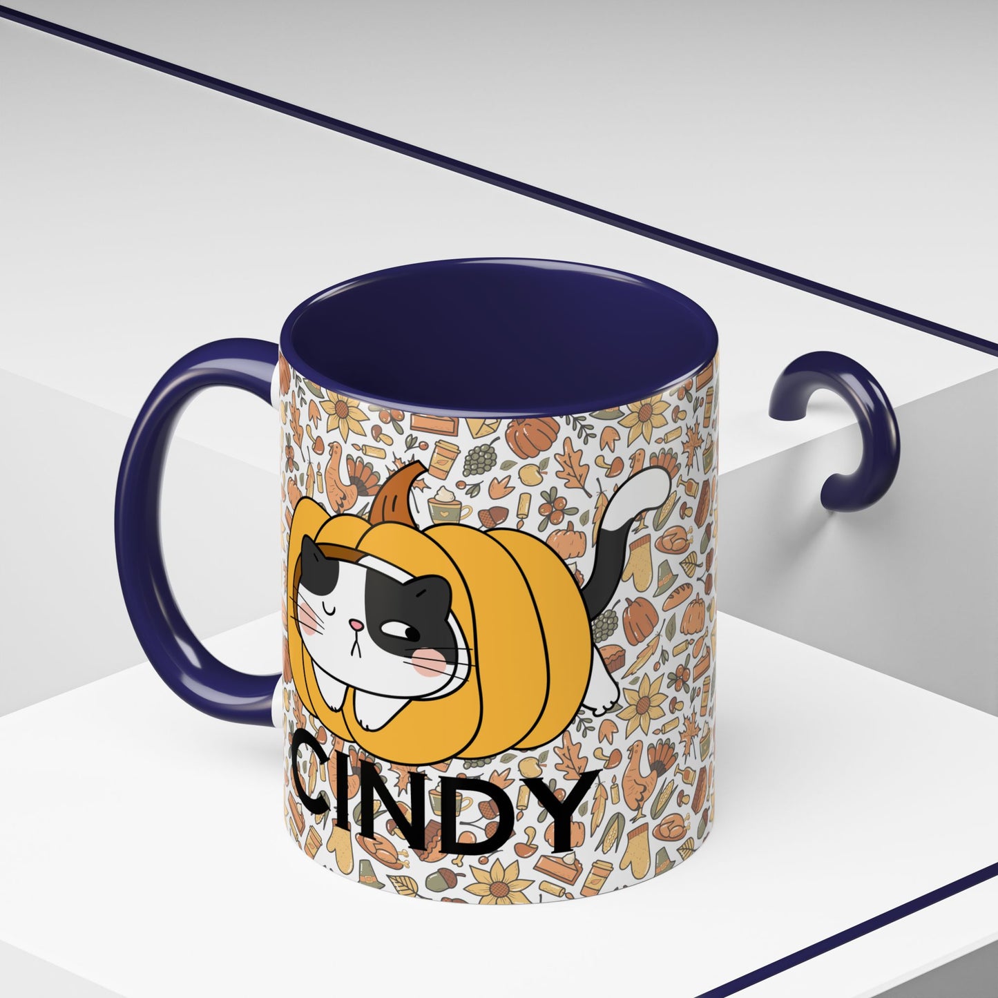 Pumpkin Spicey Cat Mug