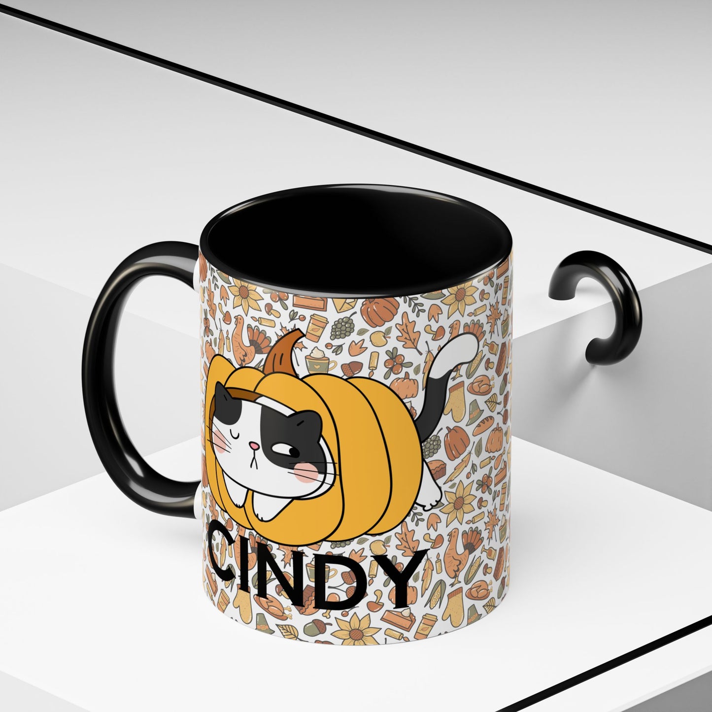 Pumpkin Spicey Cat Mug