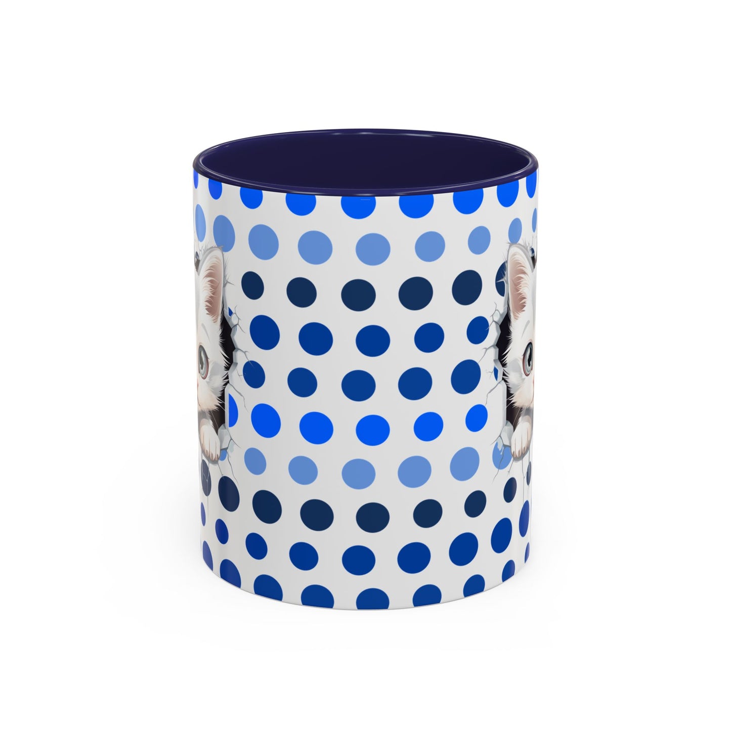 Purrrty in Blue Dots Mug