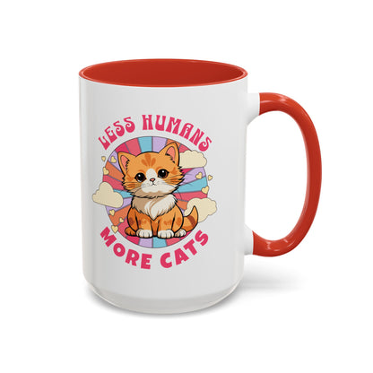 Less Humans More Cats Mug