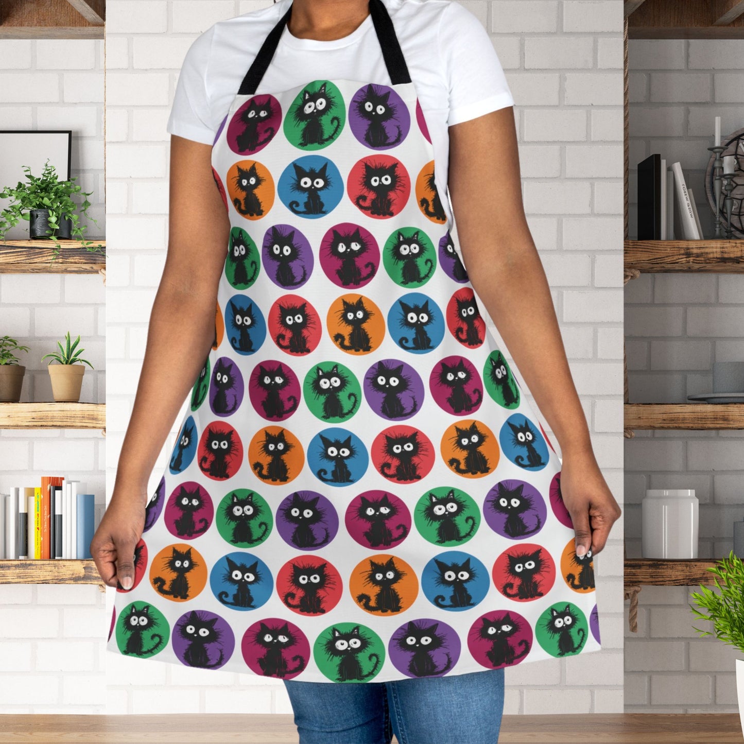 Black Cats in Color Apron