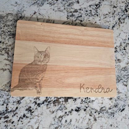 One Purr-trait, Endless Memories Cutting Board