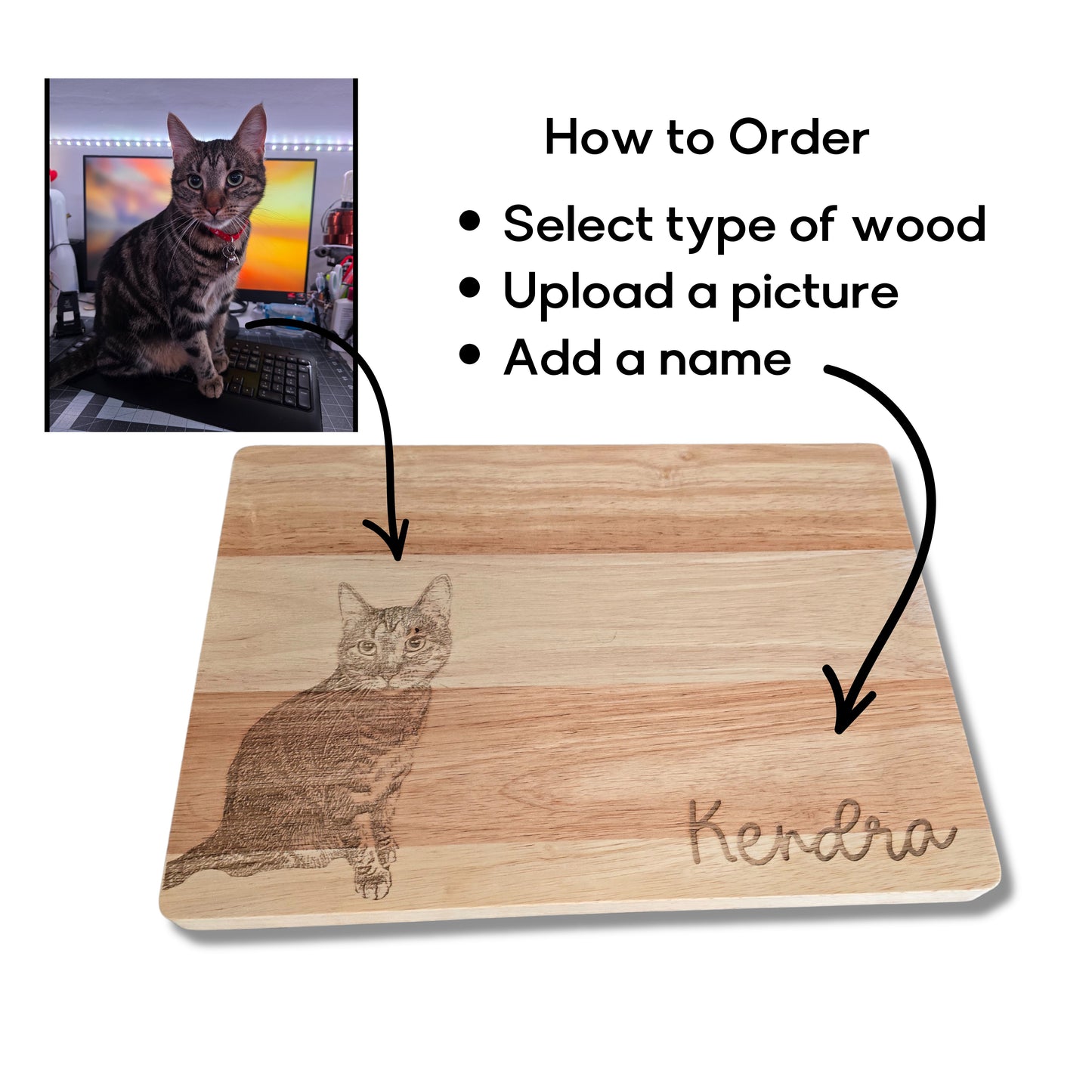 One Purr-trait, Endless Memories Cutting Board