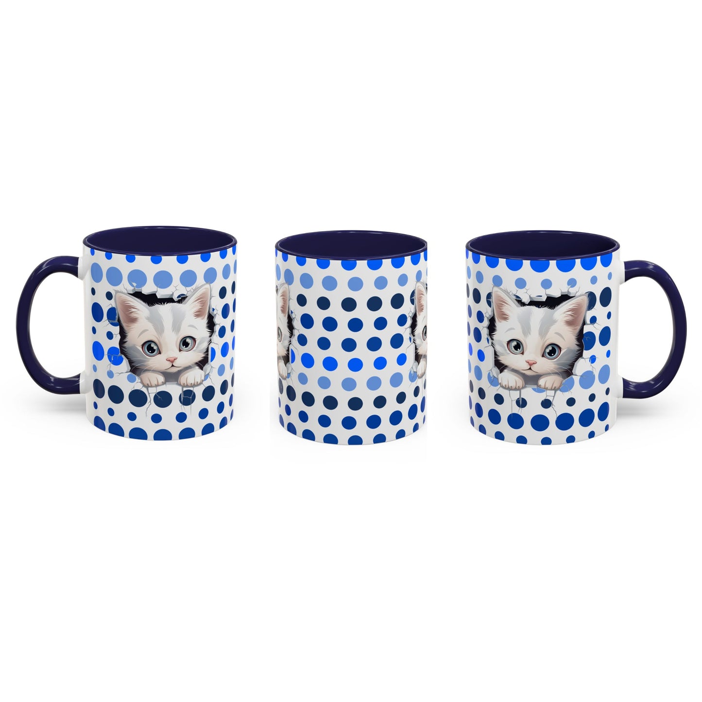 Purrrty in Blue Dots Mug