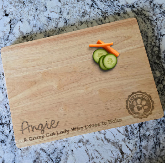 Cat Lady Cutting Board